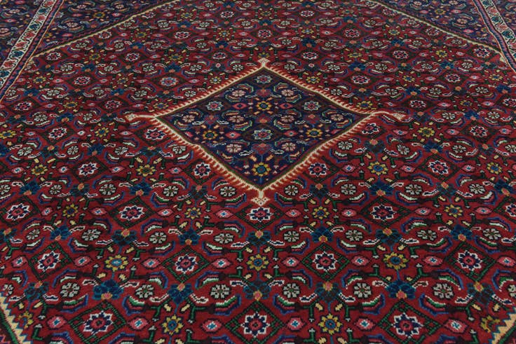 Detail image of 9' 9 x 12' 8 Hand Knotted Farahan Persian Wool Rug