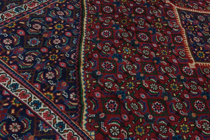 Detail image of 9' 9 x 12' 8 Hand Knotted Farahan Persian Wool Rug
