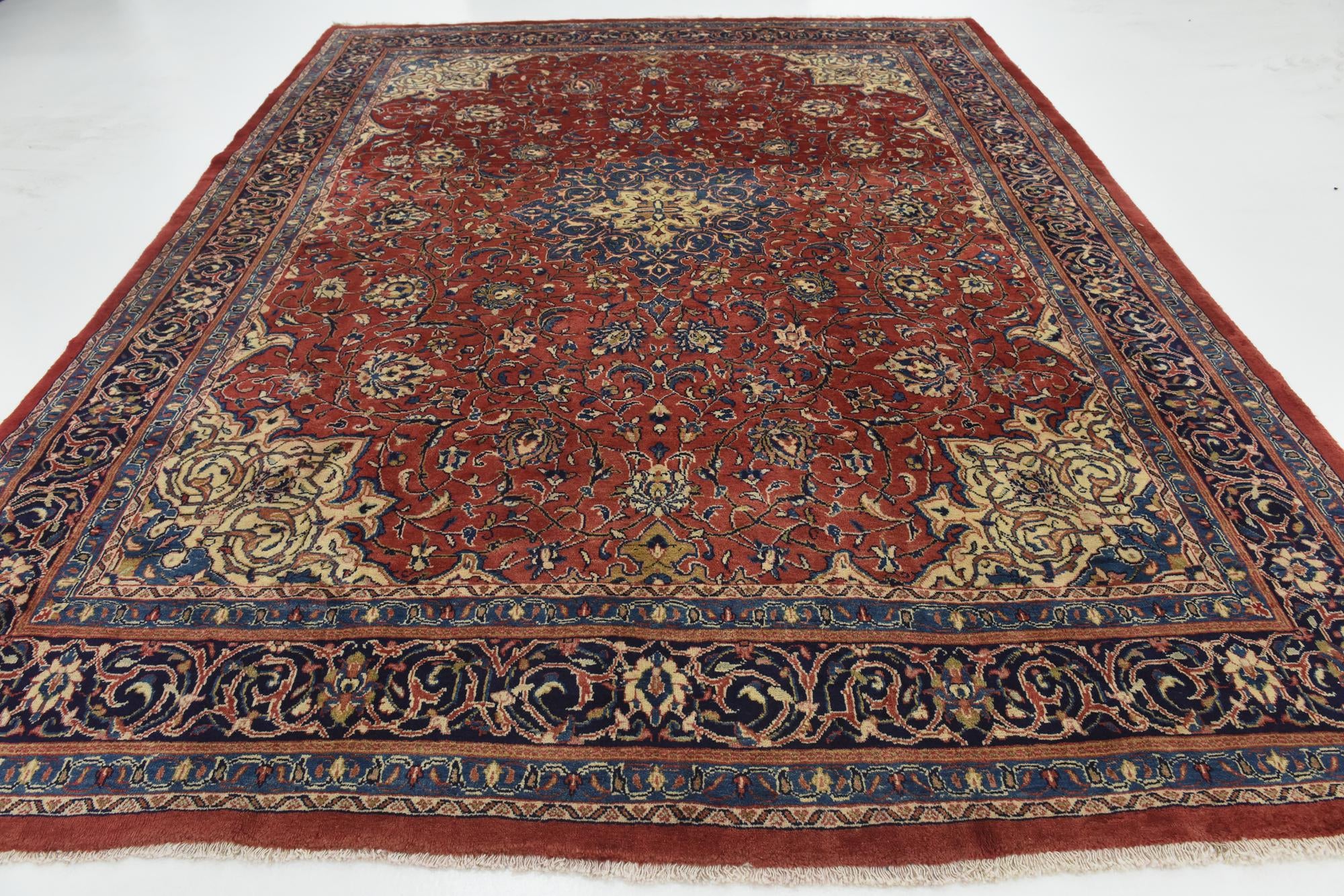 9' 10 x 12' 9 Hand Knotted Farahan Persian Wool Rug