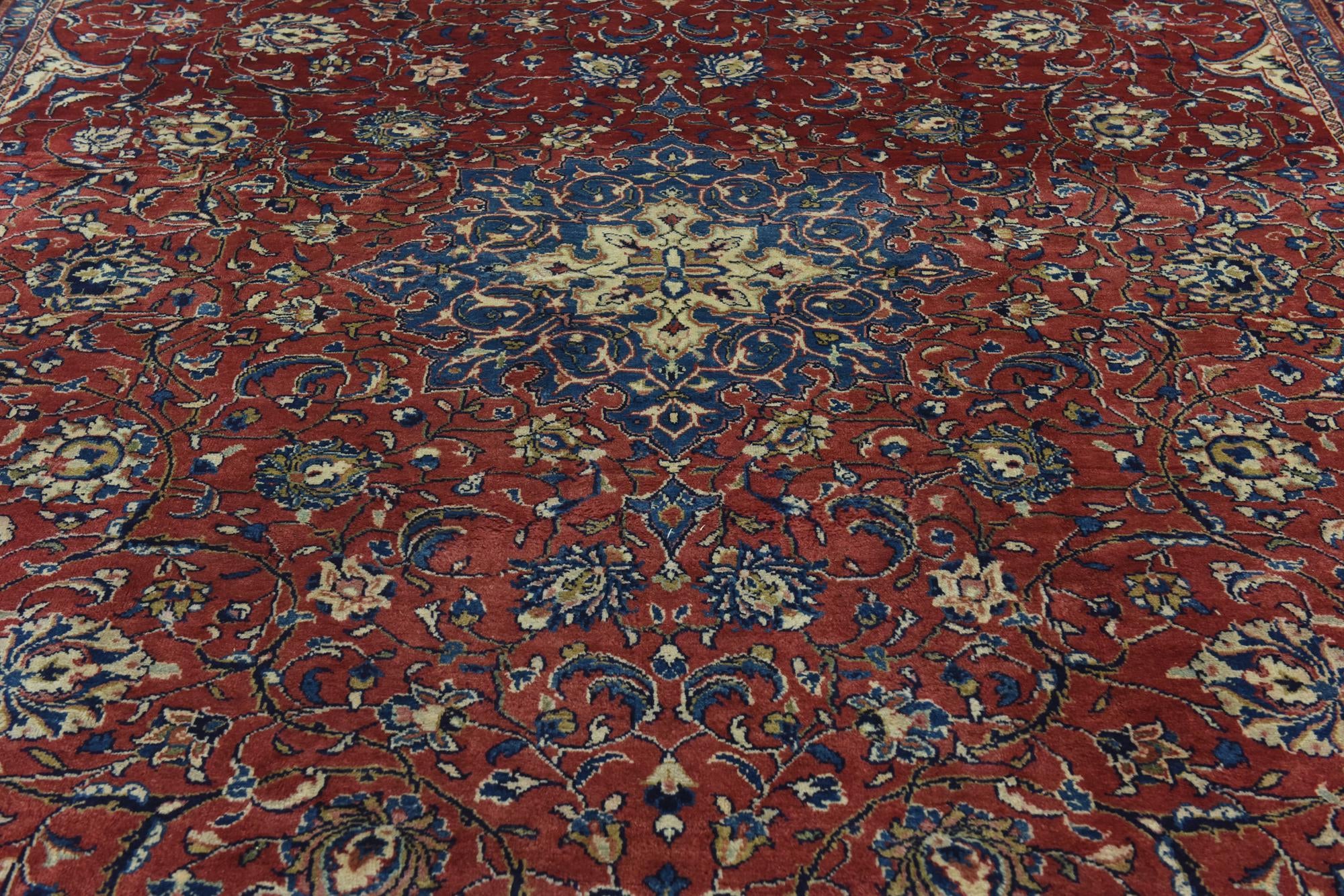 9' 10 x 12' 9 Hand Knotted Farahan Persian Wool Rug