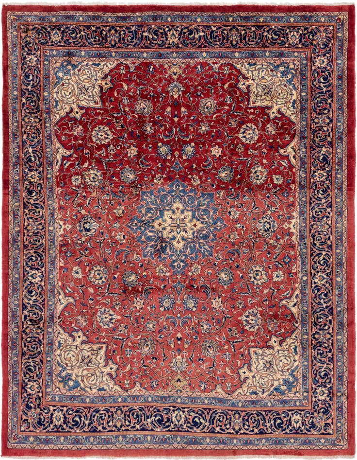 Detail image of 9' 10 x 12' 9 Hand Knotted Farahan Persian Wool Rug