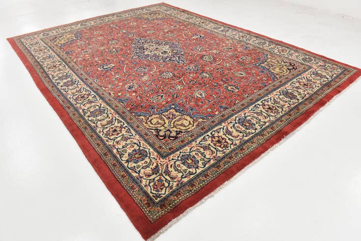 Detail image of 9' 10 x 13' 3 Hand Knotted Farahan Persian Wool Rug
