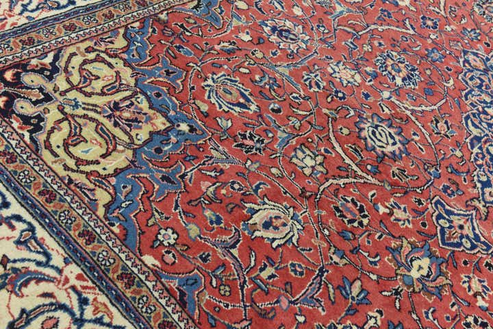 9' 10 x 13' 3 Hand Knotted Farahan Persian Wool Rug