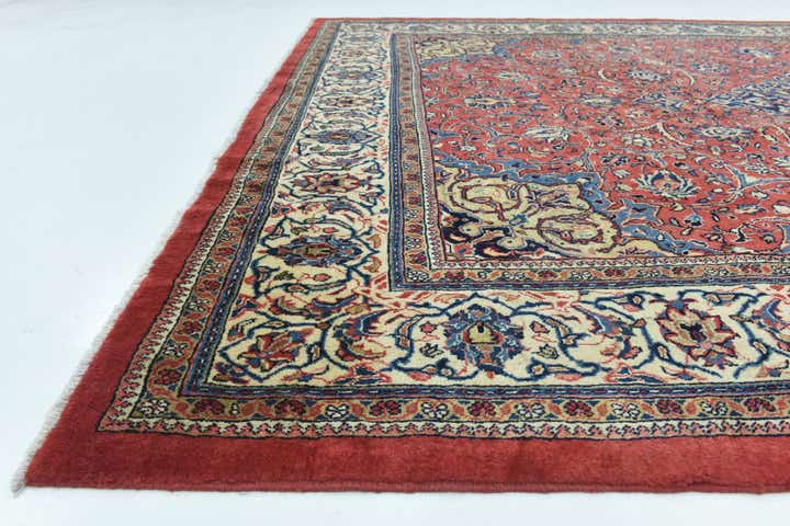 9' 10 x 13' 3 Hand Knotted Farahan Persian Wool Rug