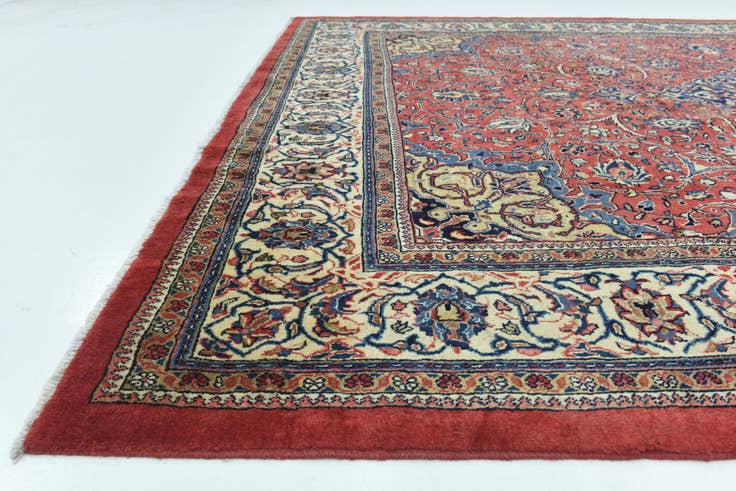 Detail image of 9' 10 x 13' 3 Hand Knotted Farahan Persian Wool Rug