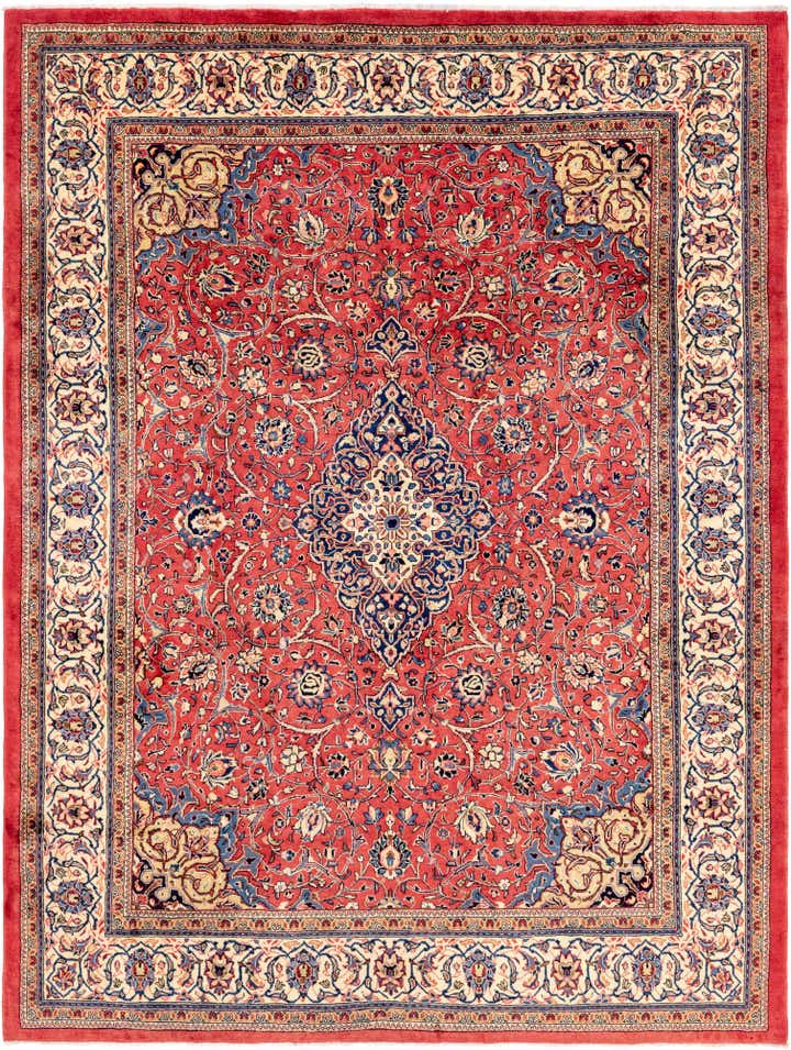 9' 10 x 13' 3 Hand Knotted Farahan Persian Wool Rug