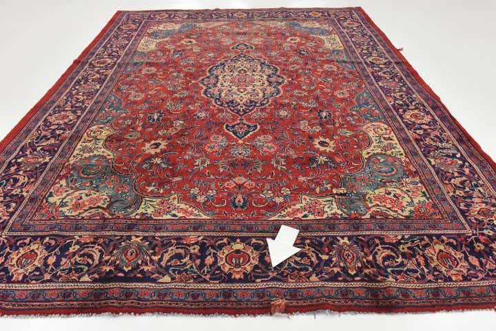 10' x 13' 3 Hand Knotted Farahan Persian Wool Rug