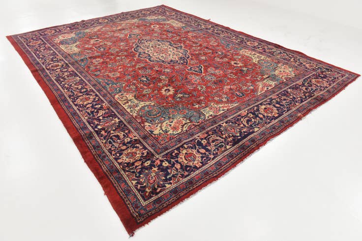 Detail image of 10' x 13' 3 Hand Knotted Farahan Persian Wool Rug