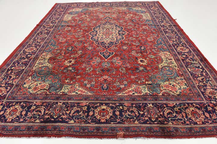 10' x 13' 3 Hand Knotted Farahan Persian Wool Rug