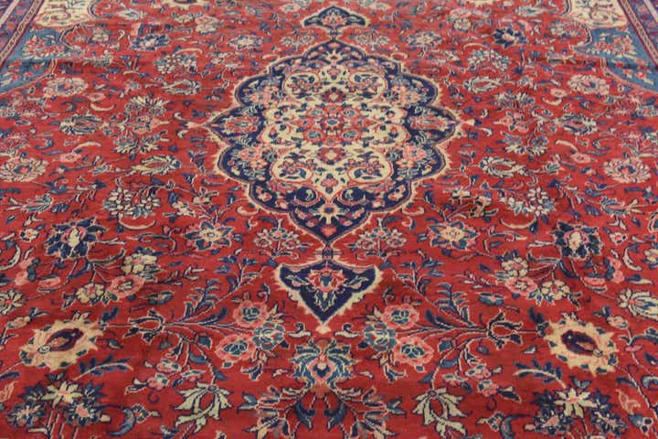 10' x 13' 3 Hand Knotted Farahan Persian Wool Rug