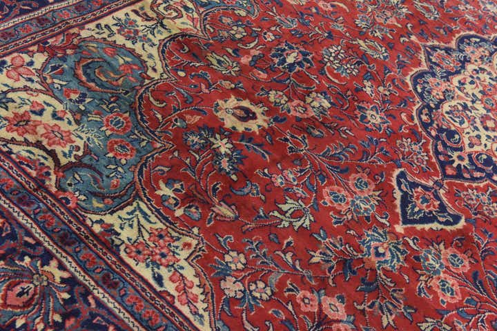10' x 13' 3 Hand Knotted Farahan Persian Wool Rug