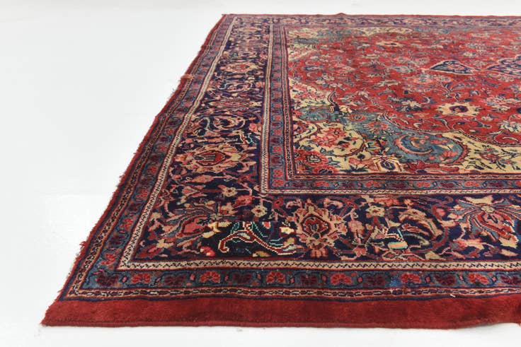 Detail image of 10' x 13' 3 Hand Knotted Farahan Persian Wool Rug