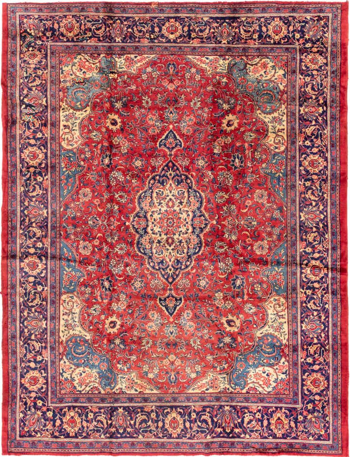 10' x 13' 3 Hand Knotted Farahan Persian Wool Rug