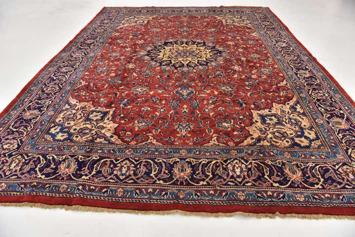 10' x 13' 3 Hand Knotted Farahan Persian Wool Rug