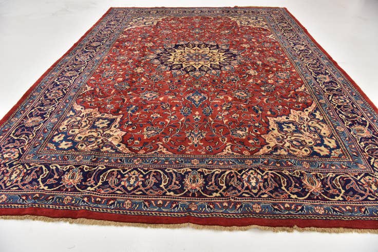 Detail image of 10' x 13' 3 Hand Knotted Farahan Persian Wool Rug