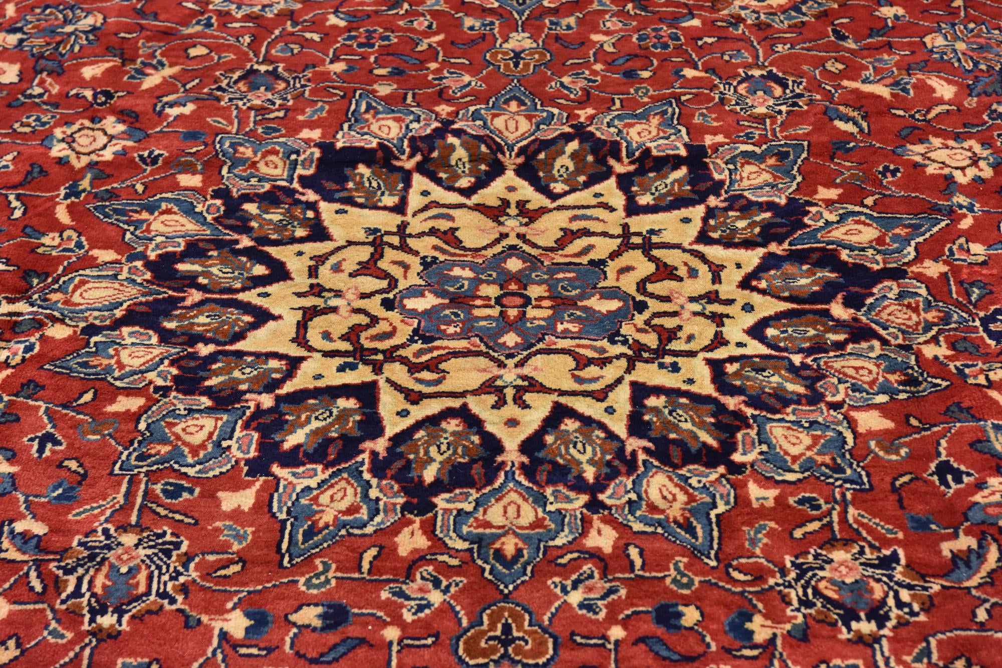 10' x 13' 3 Hand Knotted Farahan Persian Wool Rug