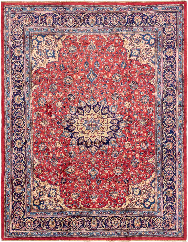 Detail image of 10' x 13' 3 Hand Knotted Farahan Persian Wool Rug