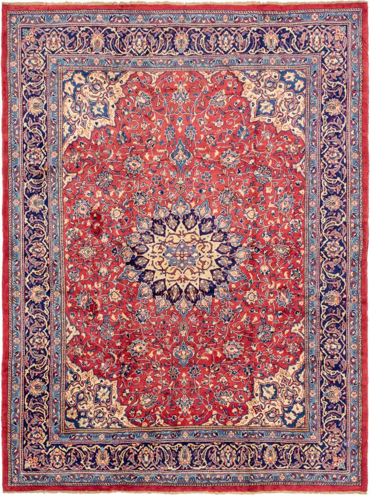10' x 13' 3 Hand Knotted Farahan Persian Wool Rug