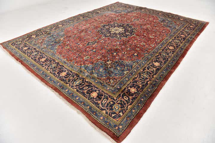 9' 9 x 13' Hand Knotted Farahan Persian Wool Rug