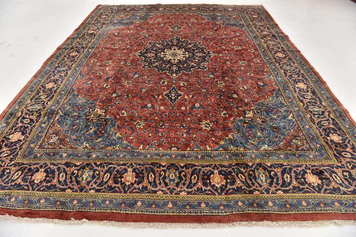 9' 9 x 13' Hand Knotted Farahan Persian Wool Rug