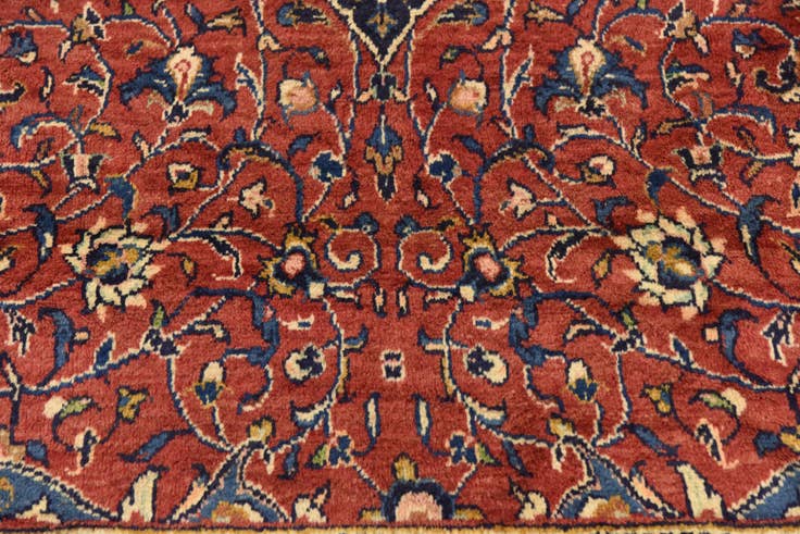Detail image of 9' 9 x 13' Hand Knotted Farahan Persian Wool Rug