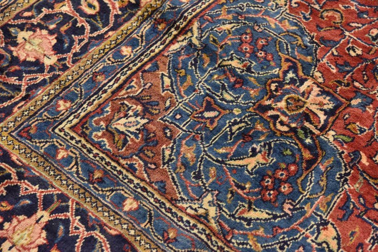 Detail image of 9' 9 x 13' Hand Knotted Farahan Persian Wool Rug