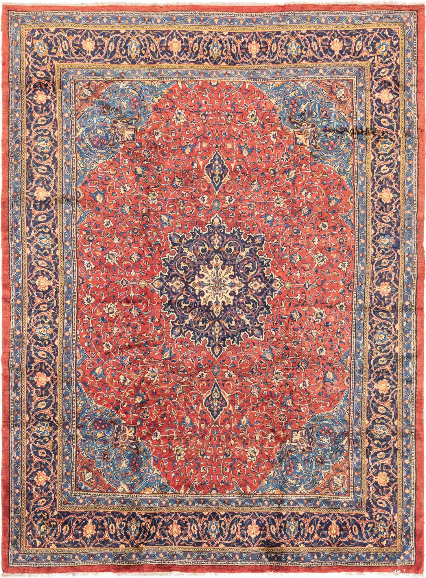 9' 9 x 13' Hand Knotted Farahan Persian Wool Rug