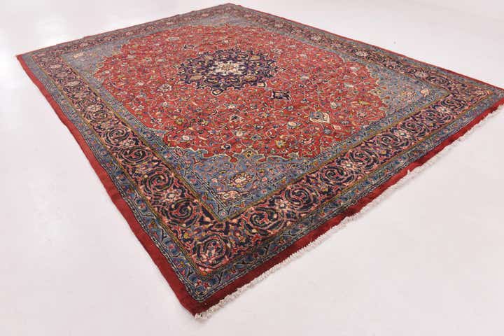9' 9 x 12' 10 Hand Knotted Farahan Persian Wool Rug