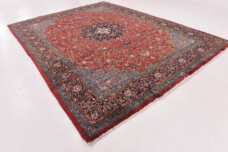 Detail image of 9' 9 x 12' 10 Hand Knotted Farahan Persian Wool Rug