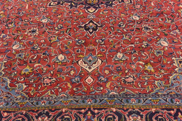 Detail image of 9' 9 x 12' 10 Hand Knotted Farahan Persian Wool Rug