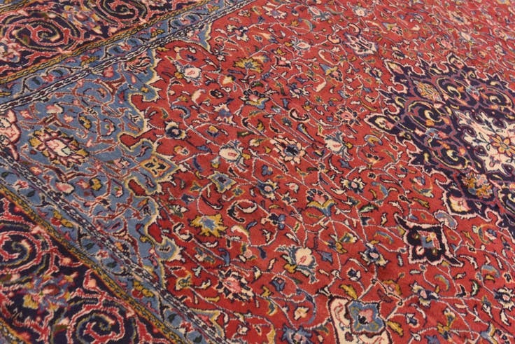 Detail image of 9' 9 x 12' 10 Hand Knotted Farahan Persian Wool Rug