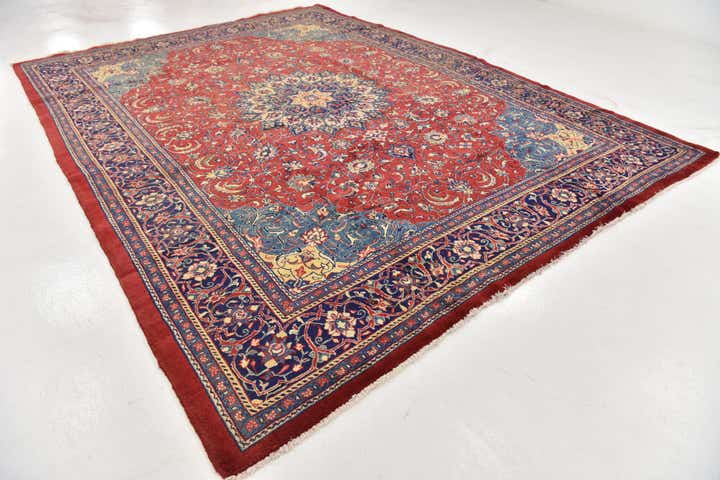 9' 9 x 13' Hand Knotted Farahan Persian Wool Rug