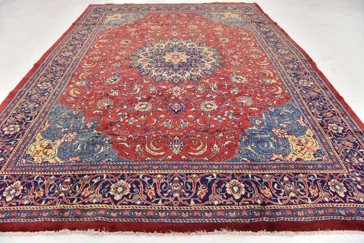 9' 9 x 13' Hand Knotted Farahan Persian Wool Rug