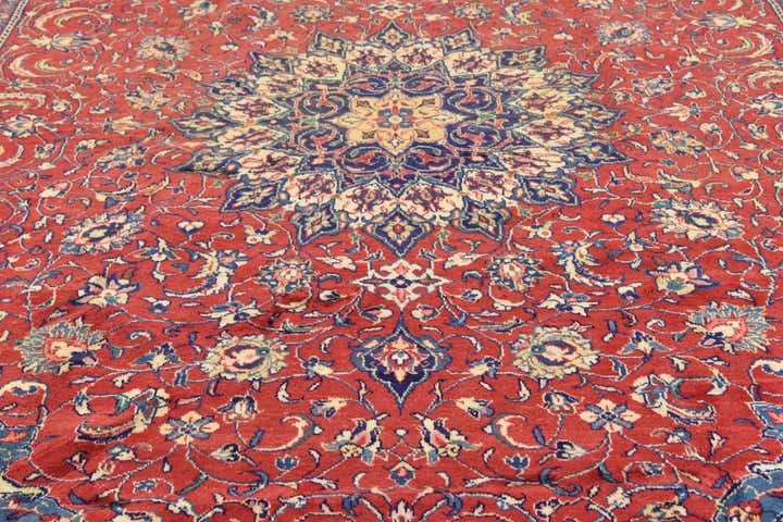 9' 9 x 13' Hand Knotted Farahan Persian Wool Rug