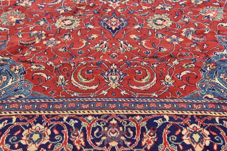 Detail image of 9' 9 x 13' Hand Knotted Farahan Persian Wool Rug