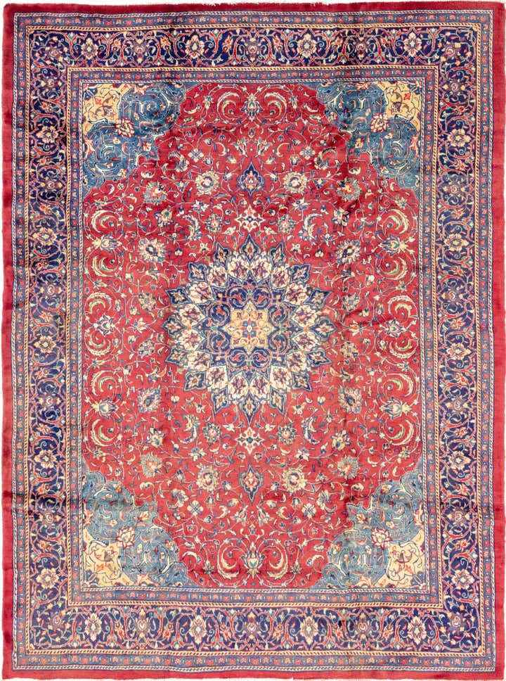 9' 9 x 13' Hand Knotted Farahan Persian Wool Rug