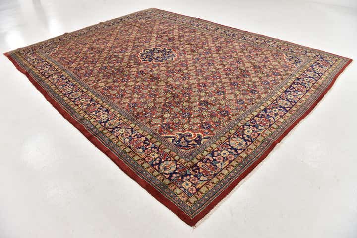 10' x 13' 3 Hand Knotted Farahan Persian Wool Rug