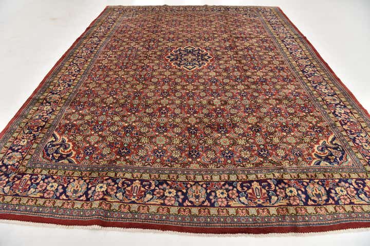 10' x 13' 3 Hand Knotted Farahan Persian Wool Rug