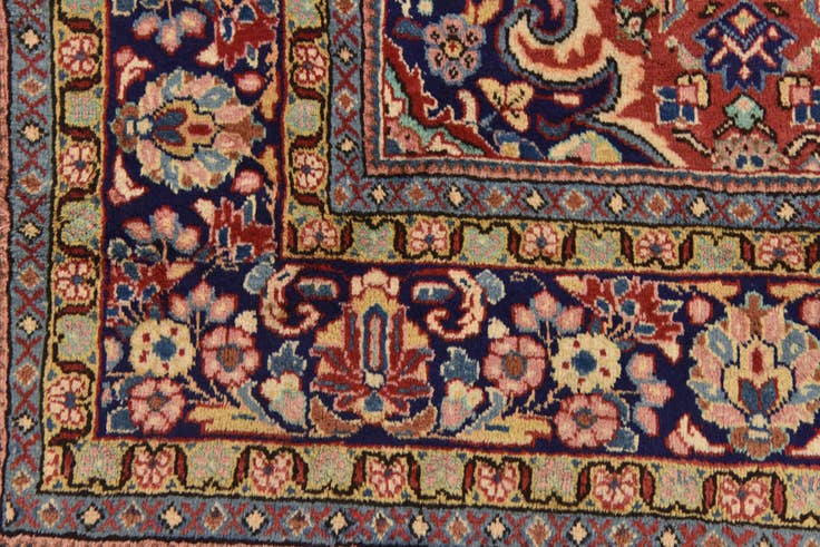 Detail image of 10' x 13' 3 Hand Knotted Farahan Persian Wool Rug