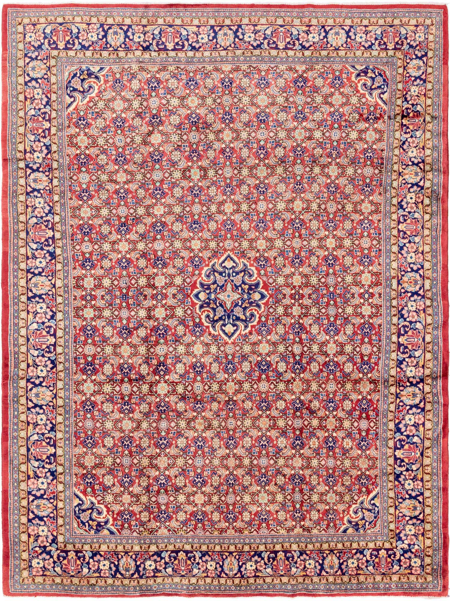 10' x 13' 3 Hand Knotted Farahan Persian Wool Rug