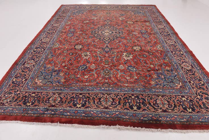 Detail image of 9' 8 x 13' 4 Hand Knotted Farahan Persian Wool Rug