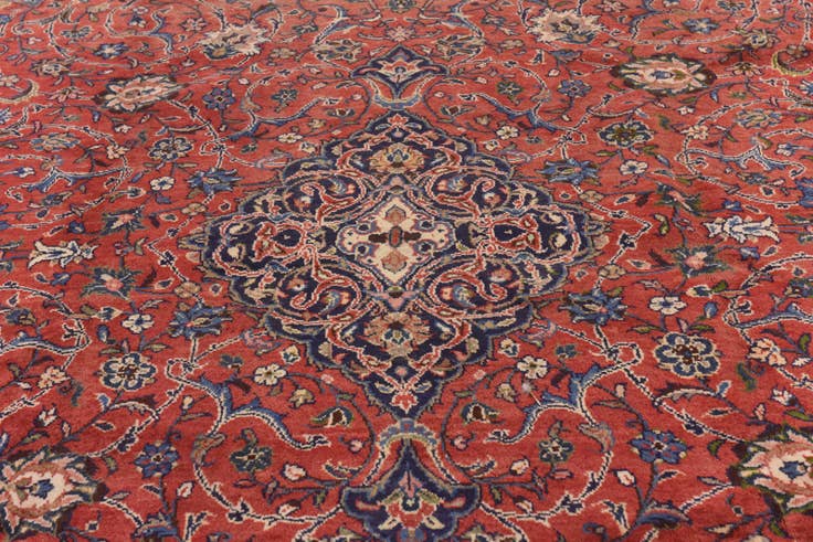 Detail image of 9' 8 x 13' 4 Hand Knotted Farahan Persian Wool Rug