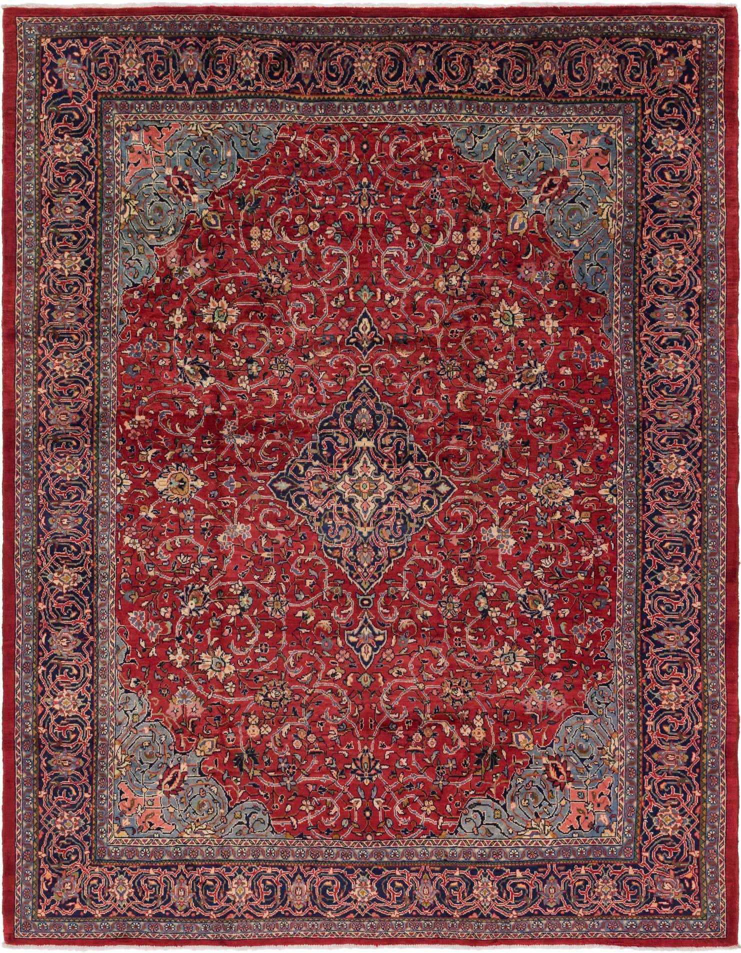 10' x 13' 6 Hand Knotted Farahan Persian Wool Rug
