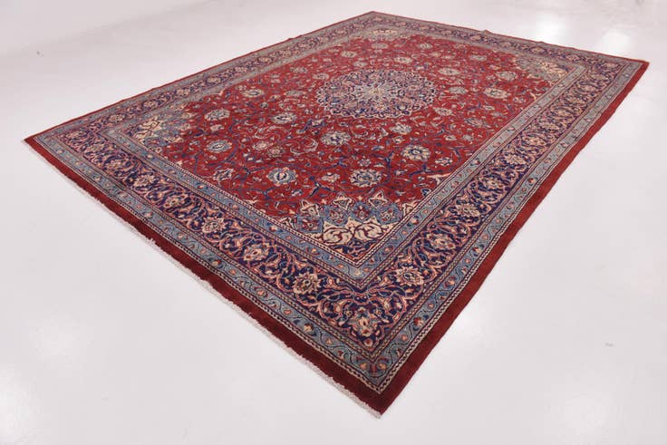 Detail image of 10' x 13' Hand Knotted Farahan Persian Wool Rug