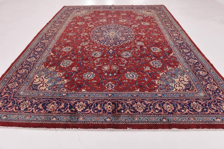 Detail image of 10' x 13' Hand Knotted Farahan Persian Wool Rug
