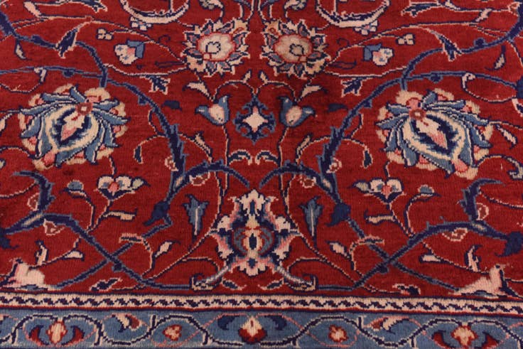 Detail image of 10' x 13' Hand Knotted Farahan Persian Wool Rug