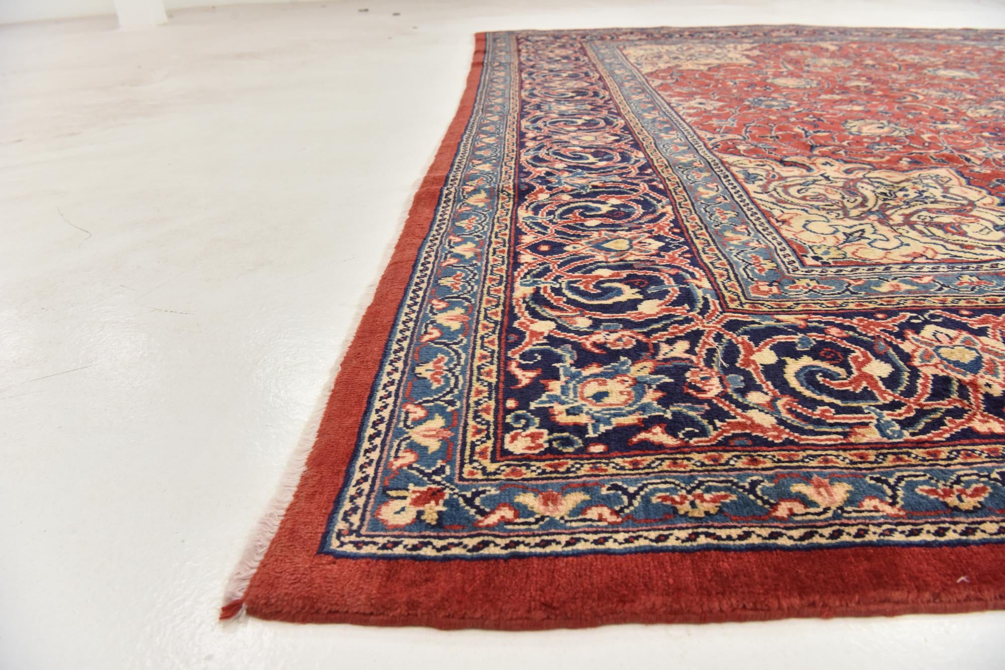9' 8 x 13' 2 Hand Knotted Farahan Persian Wool Rug