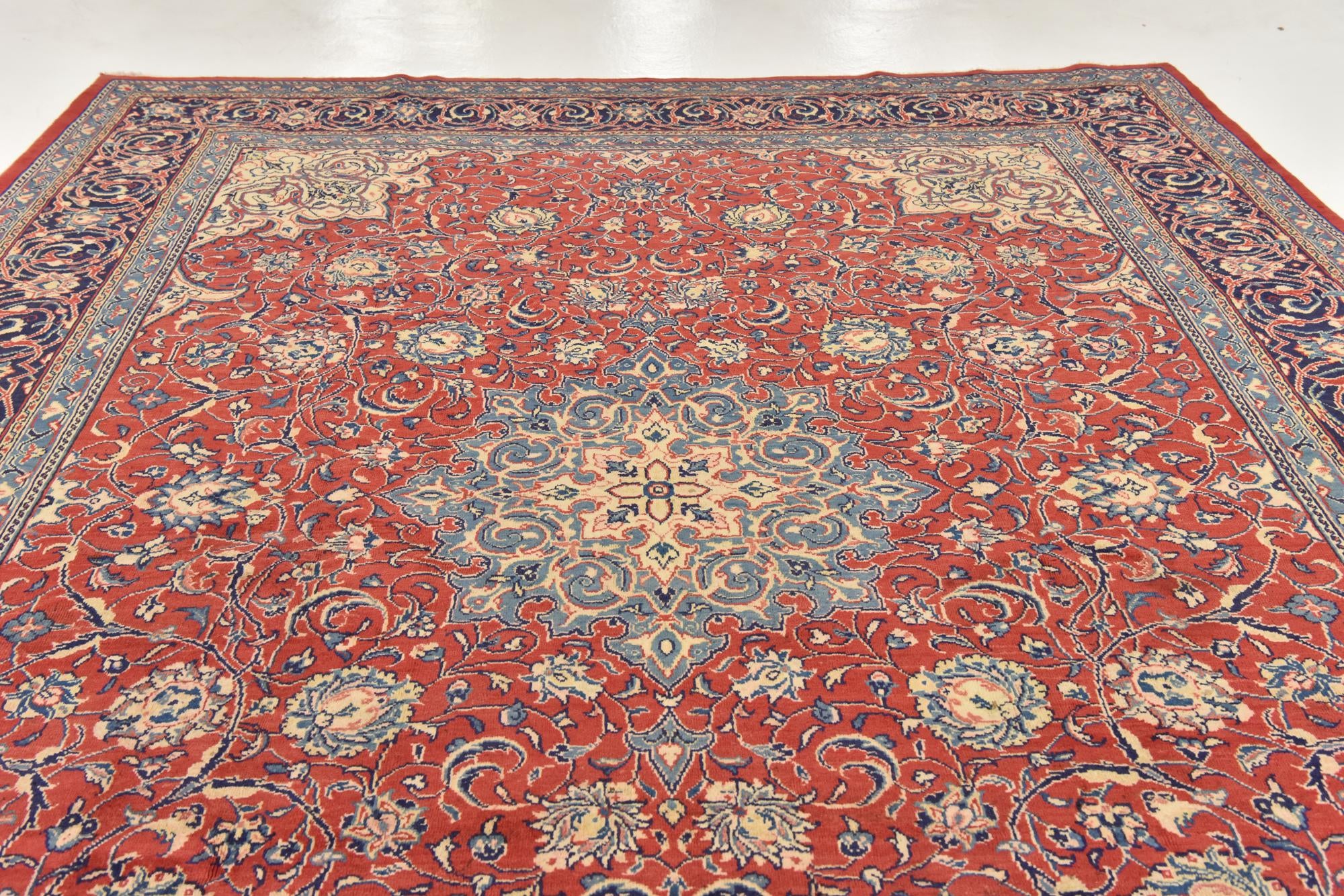 9' 8 x 13' 2 Hand Knotted Farahan Persian Wool Rug