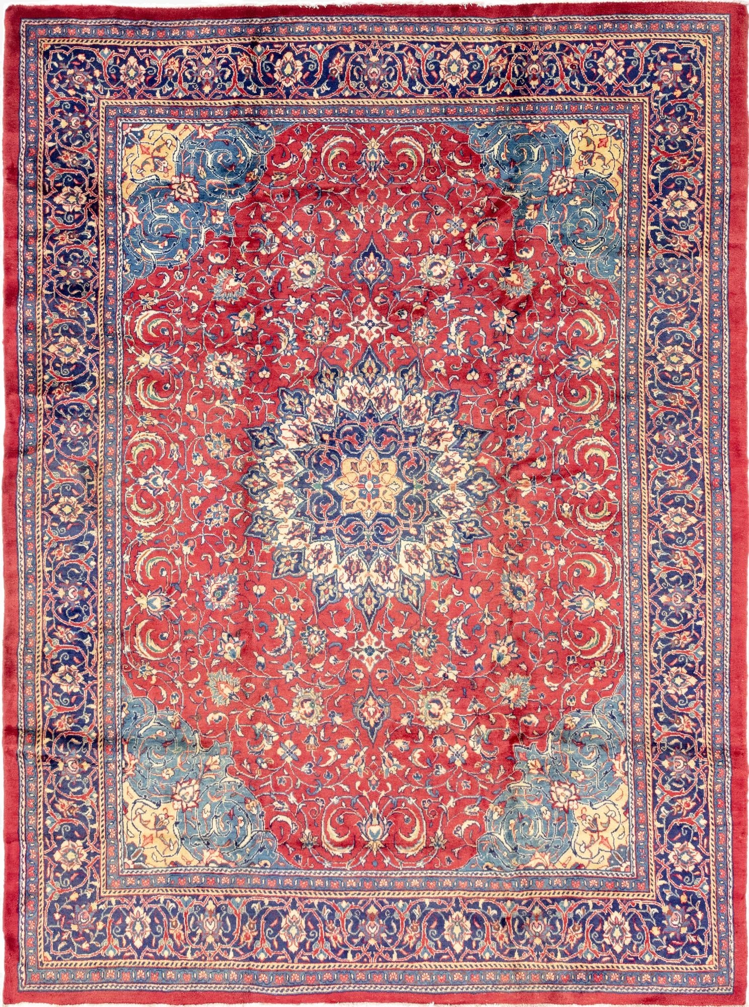 297cm x 395cm  Hand Knotted Farahan Persa Wool Alfombra