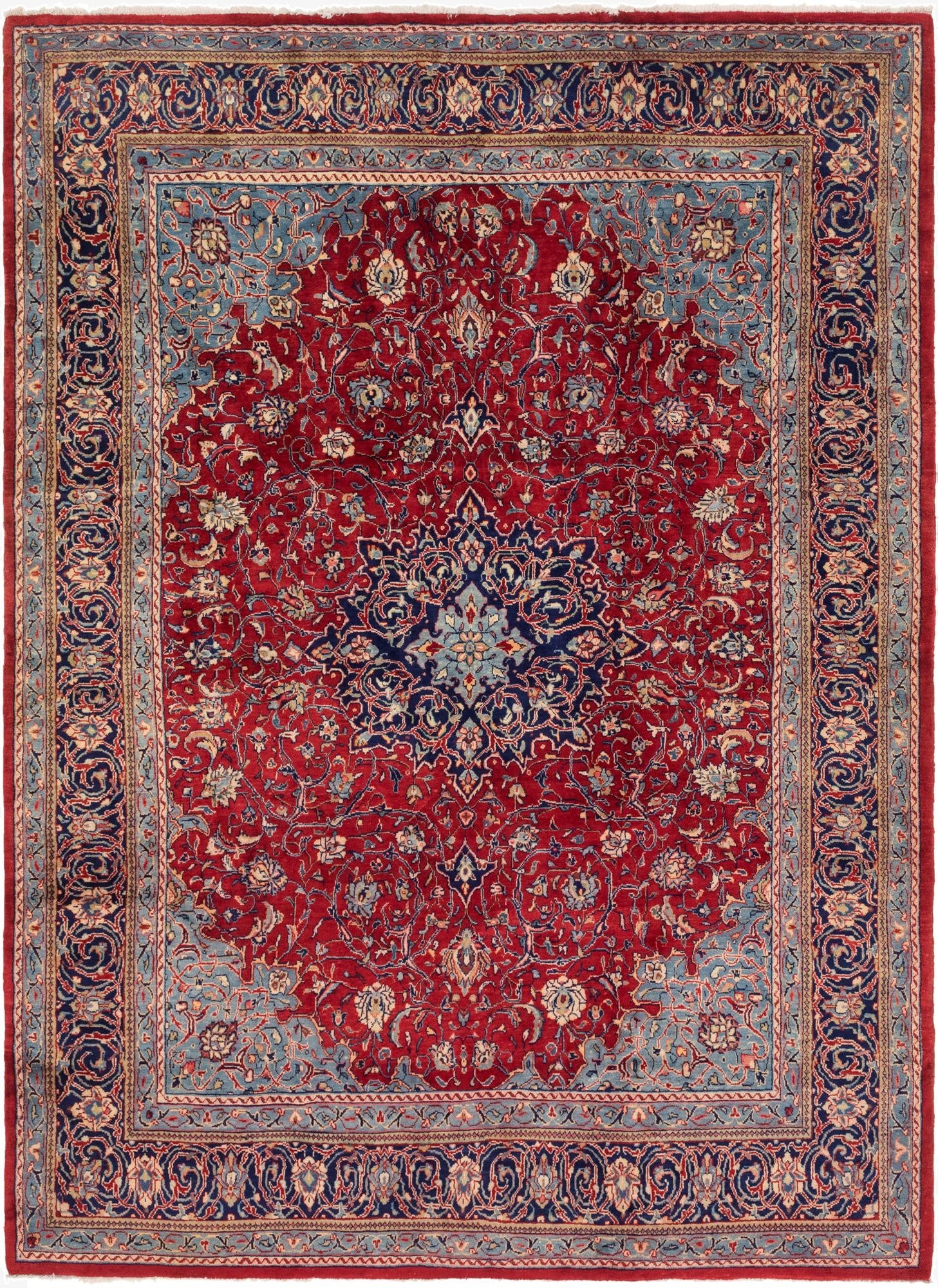 10' x 13' 9  Hand Knotted Farahan Persian Wool Rug